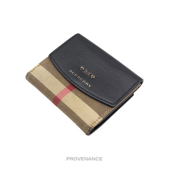 🔴 Burberry Trifold Snap Wallet - Nova Check Black - Picture 3 of 9